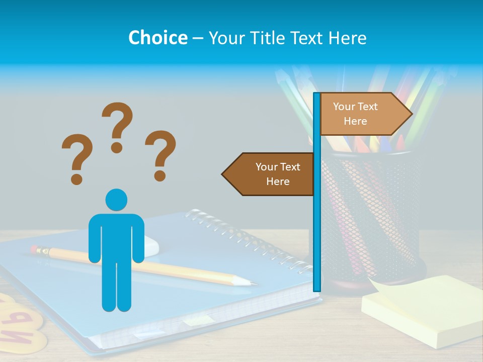 Chalkboard Piled Pile PowerPoint Template