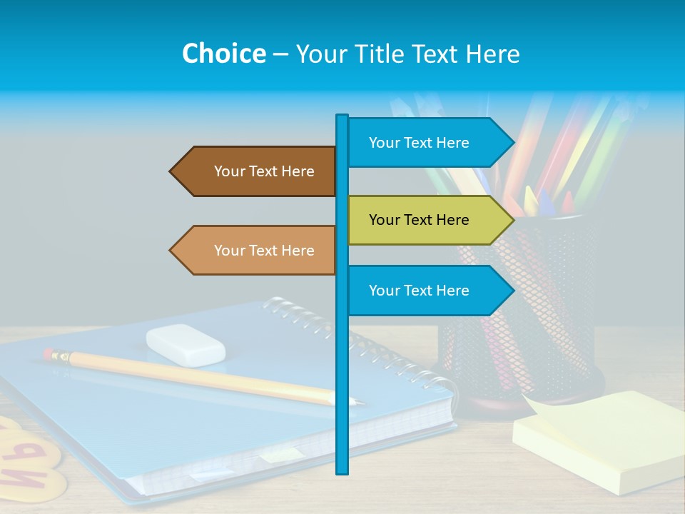 Chalkboard Piled Pile PowerPoint Template