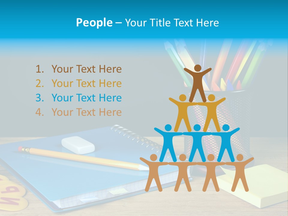 Chalkboard Piled Pile PowerPoint Template