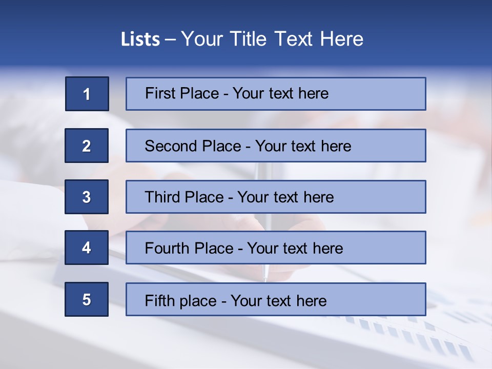 Finger Review Occupation PowerPoint Template