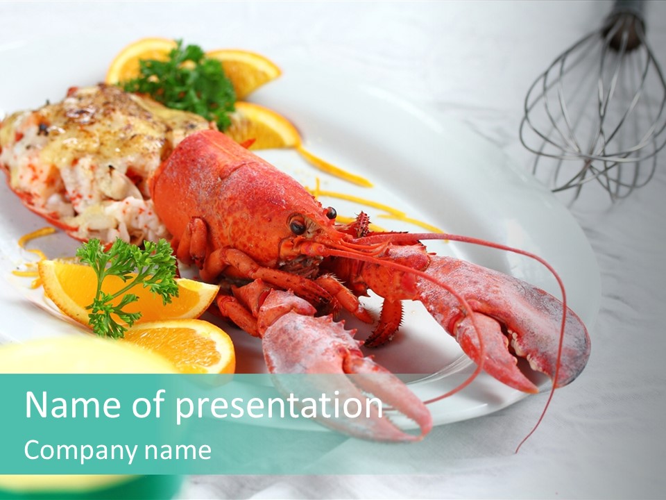 Expensive Dish Plate PowerPoint Template