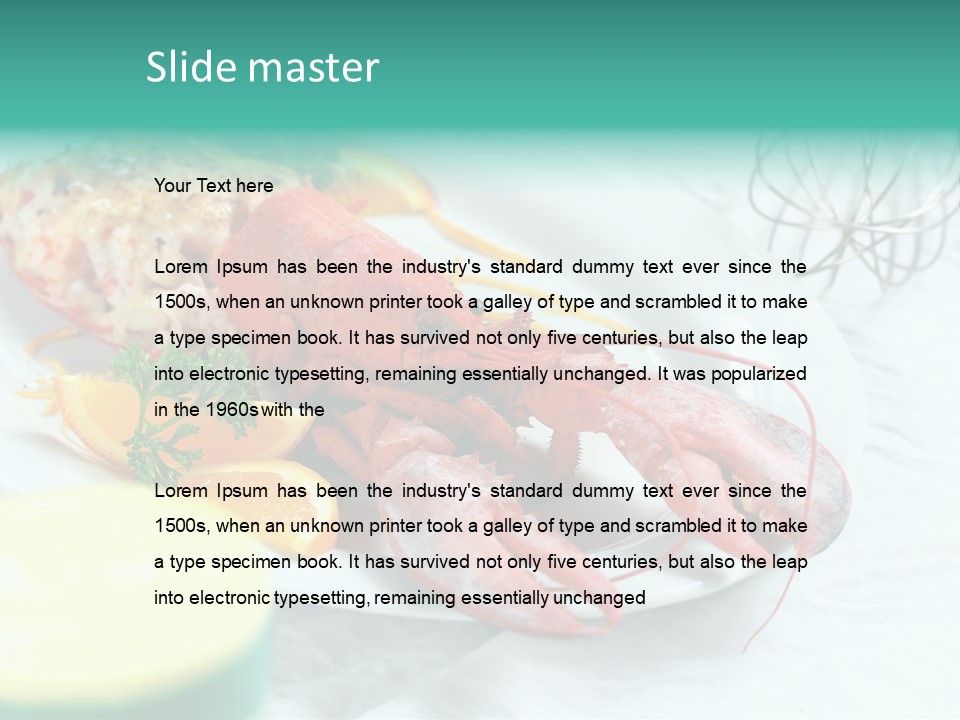 Expensive Dish Plate PowerPoint Template