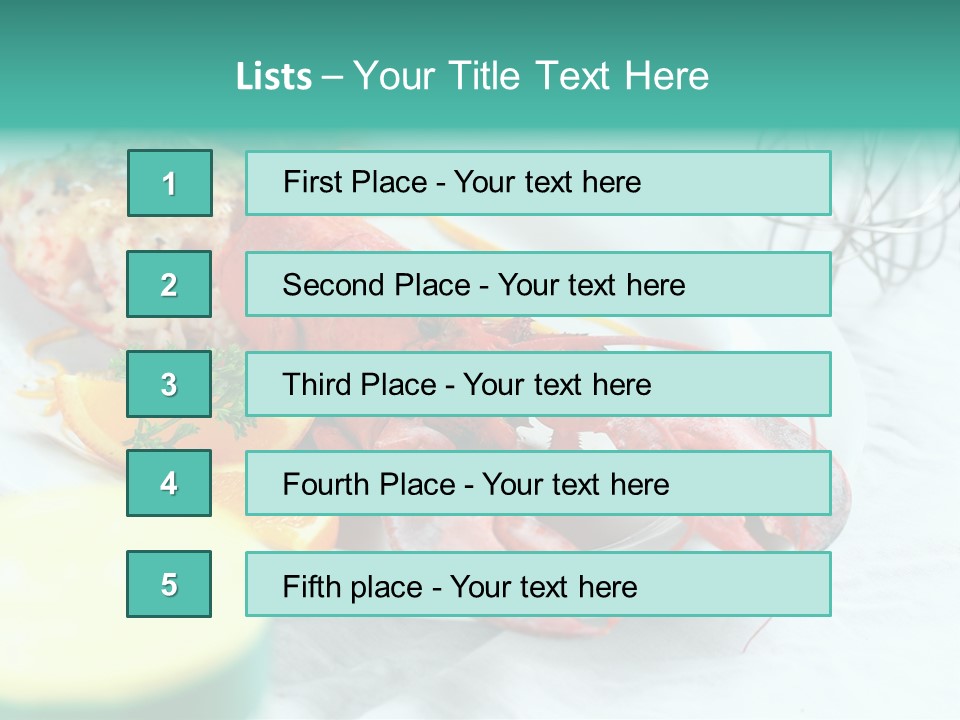 Expensive Dish Plate PowerPoint Template