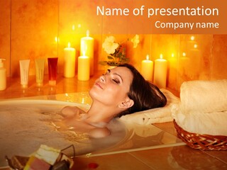 Hot Tub Bathhouse Beauty PowerPoint Template