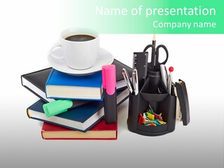 Eraser Black Objects PowerPoint Template