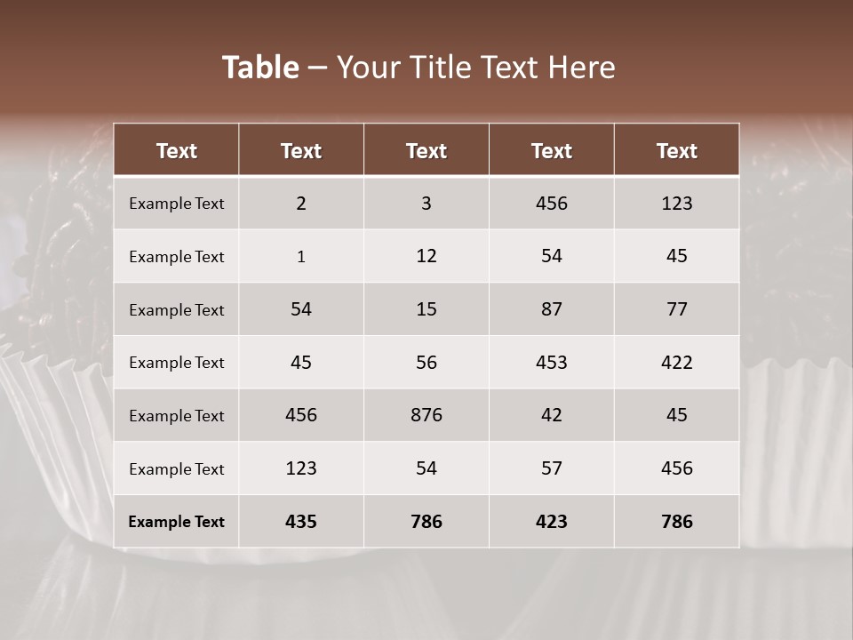 Photography Brigadier Candy PowerPoint Template