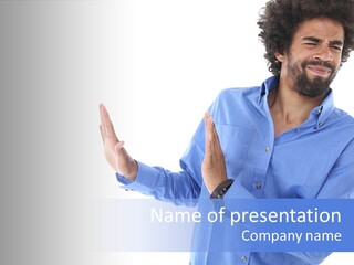 Facial Expression Commercial Posing PowerPoint Template