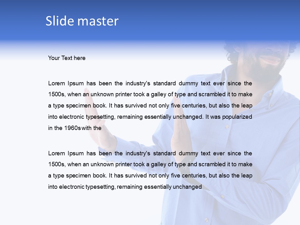 Facial Expression Commercial Posing PowerPoint Template