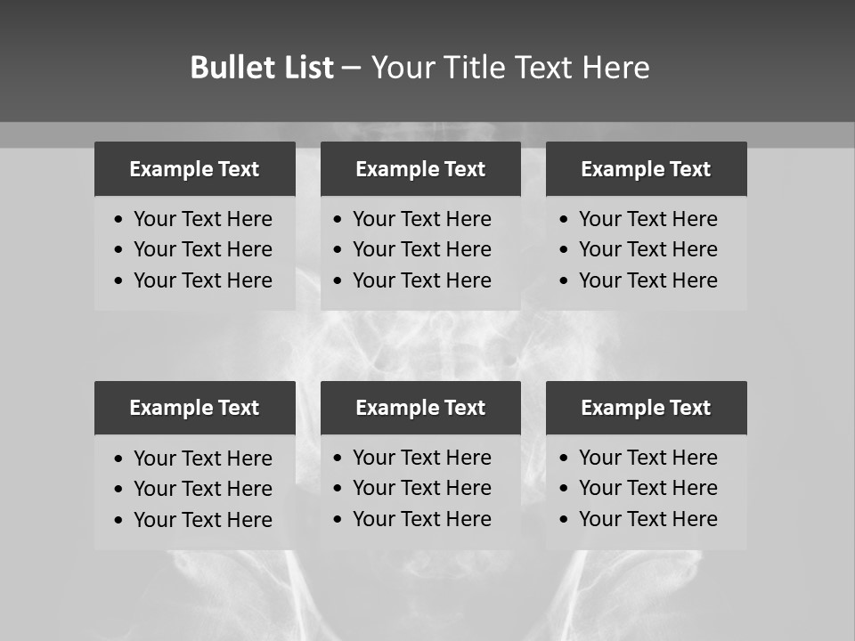 A X - Ray Image Of A Skeleton With The Words Name Of Presentation Company Name PowerPoint Template