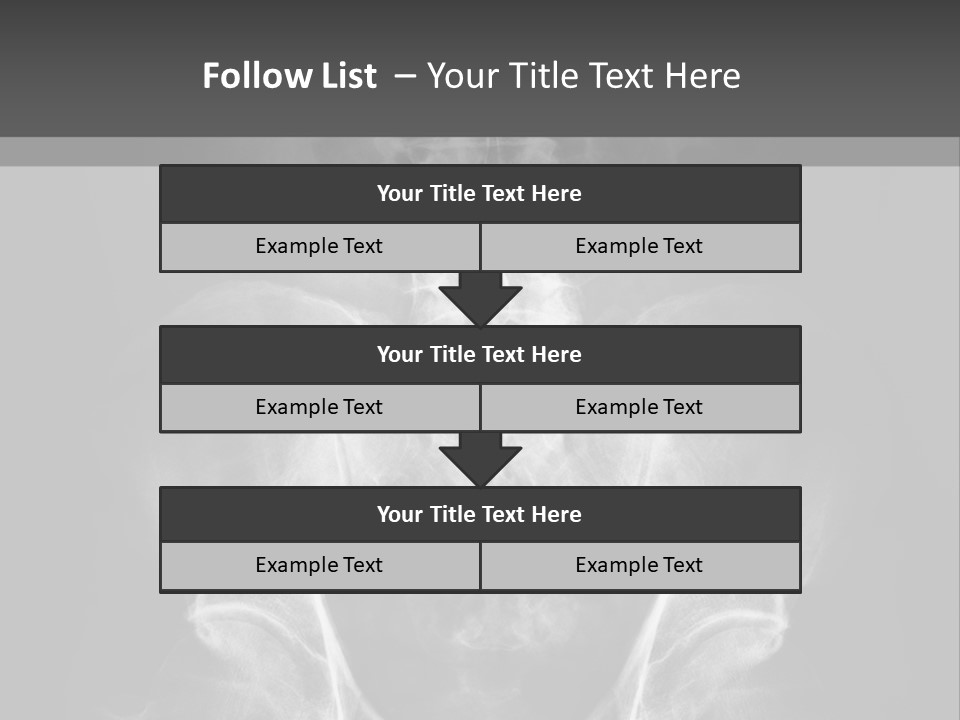 A X - Ray Image Of A Skeleton With The Words Name Of Presentation Company Name PowerPoint Template