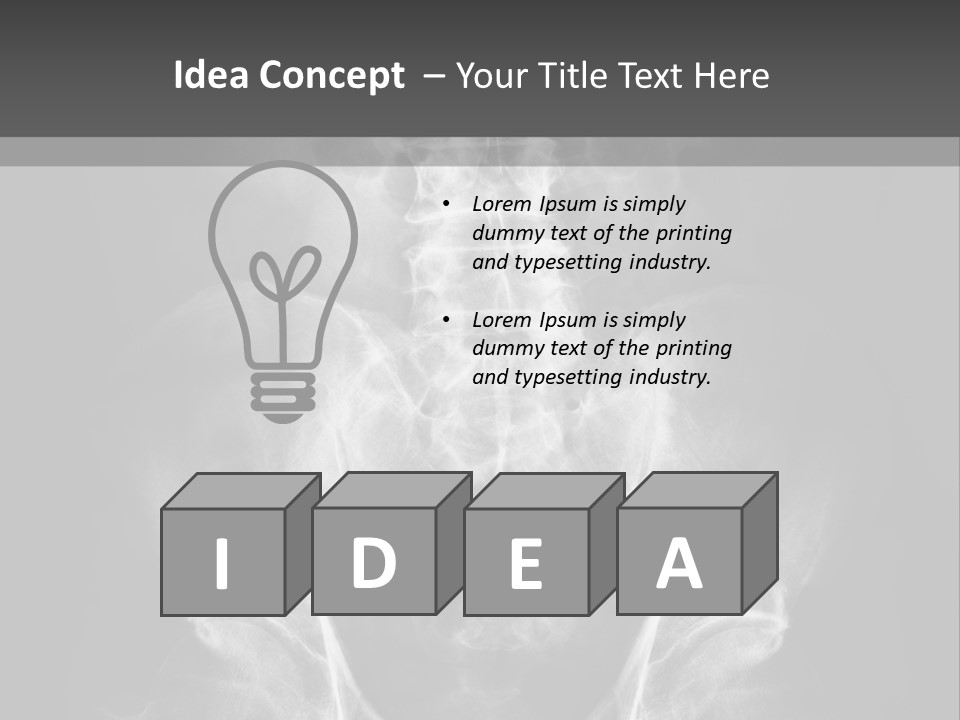 A X - Ray Image Of A Skeleton With The Words Name Of Presentation Company Name PowerPoint Template