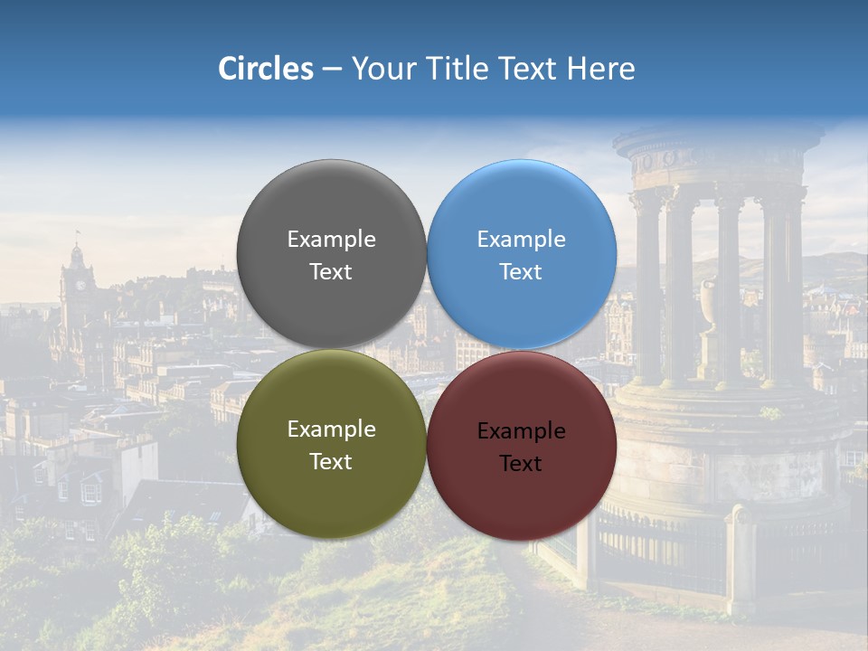A View Of A City From A Hill PowerPoint Template