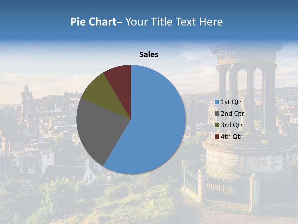 A View Of A City From A Hill PowerPoint Template