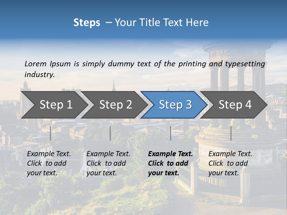 A View Of A City From A Hill PowerPoint Template