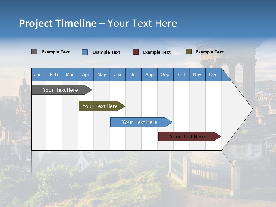 A View Of A City From A Hill PowerPoint Template