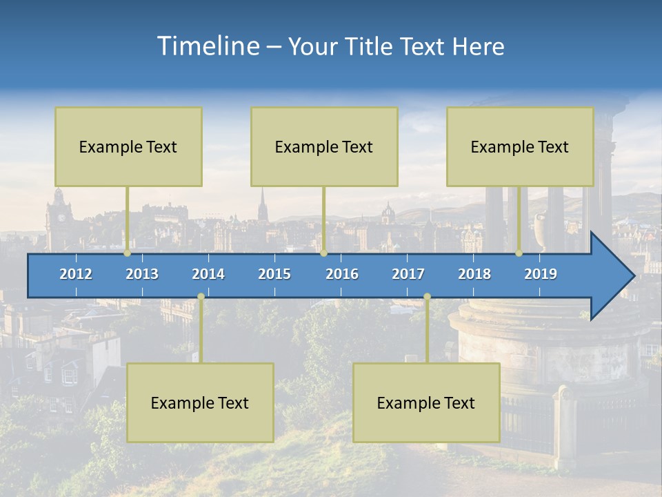 A View Of A City From A Hill PowerPoint Template