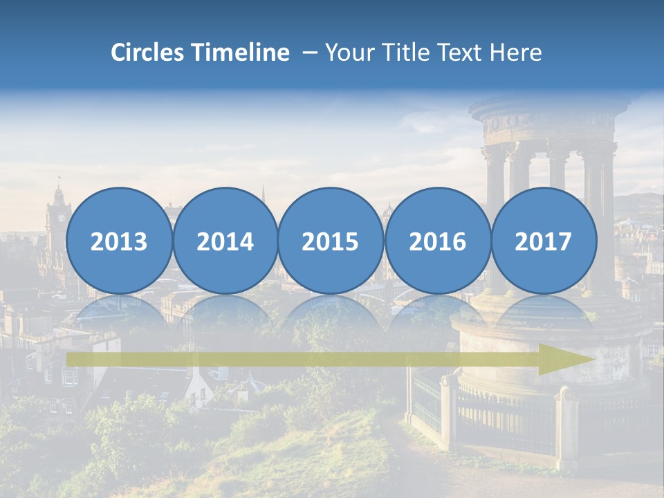 A View Of A City From A Hill PowerPoint Template