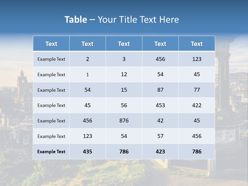 A View Of A City From A Hill PowerPoint Template