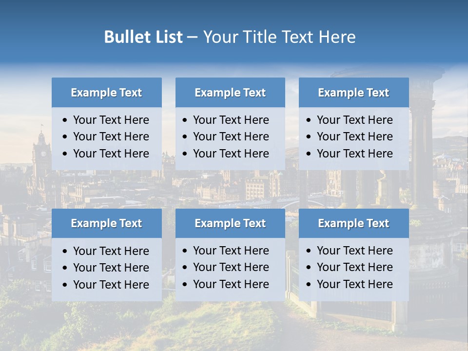 A View Of A City From A Hill PowerPoint Template