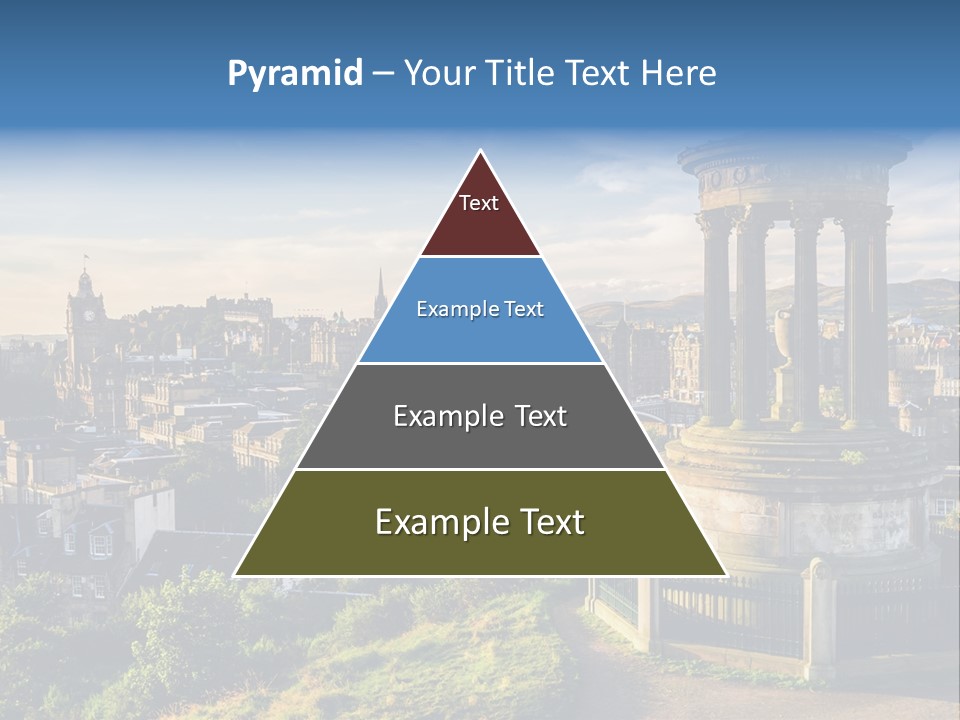 A View Of A City From A Hill PowerPoint Template