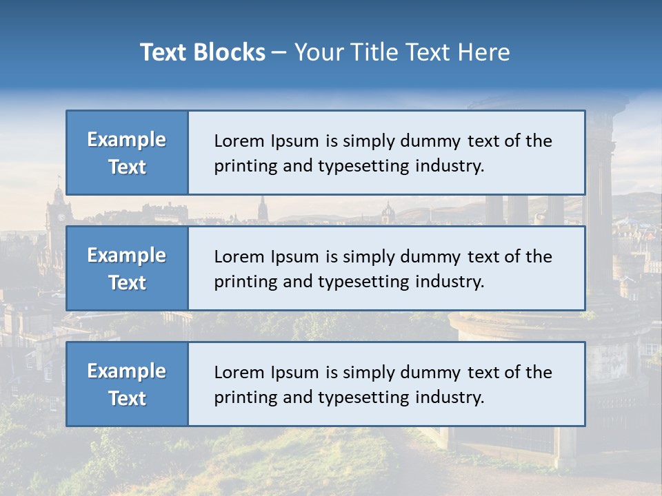 A View Of A City From A Hill PowerPoint Template