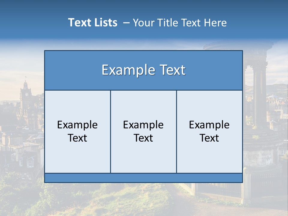 A View Of A City From A Hill PowerPoint Template