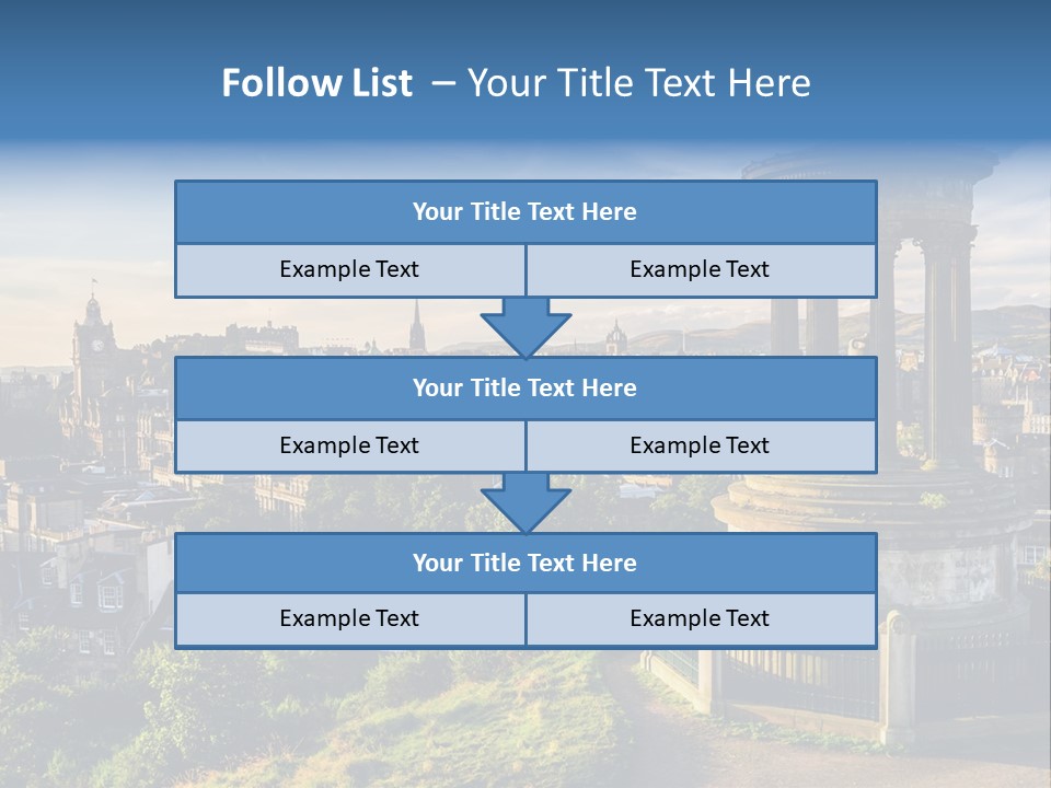 A View Of A City From A Hill PowerPoint Template