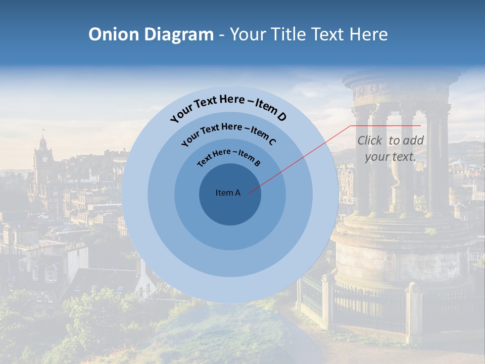 A View Of A City From A Hill PowerPoint Template