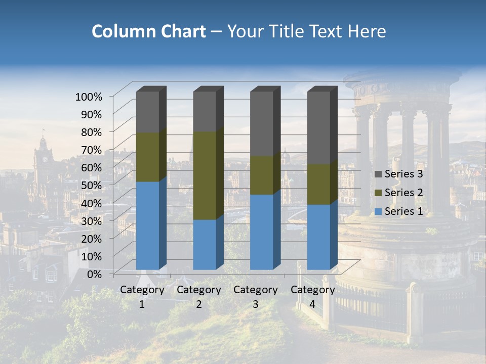 A View Of A City From A Hill PowerPoint Template