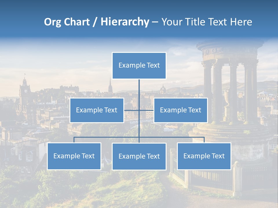 A View Of A City From A Hill PowerPoint Template