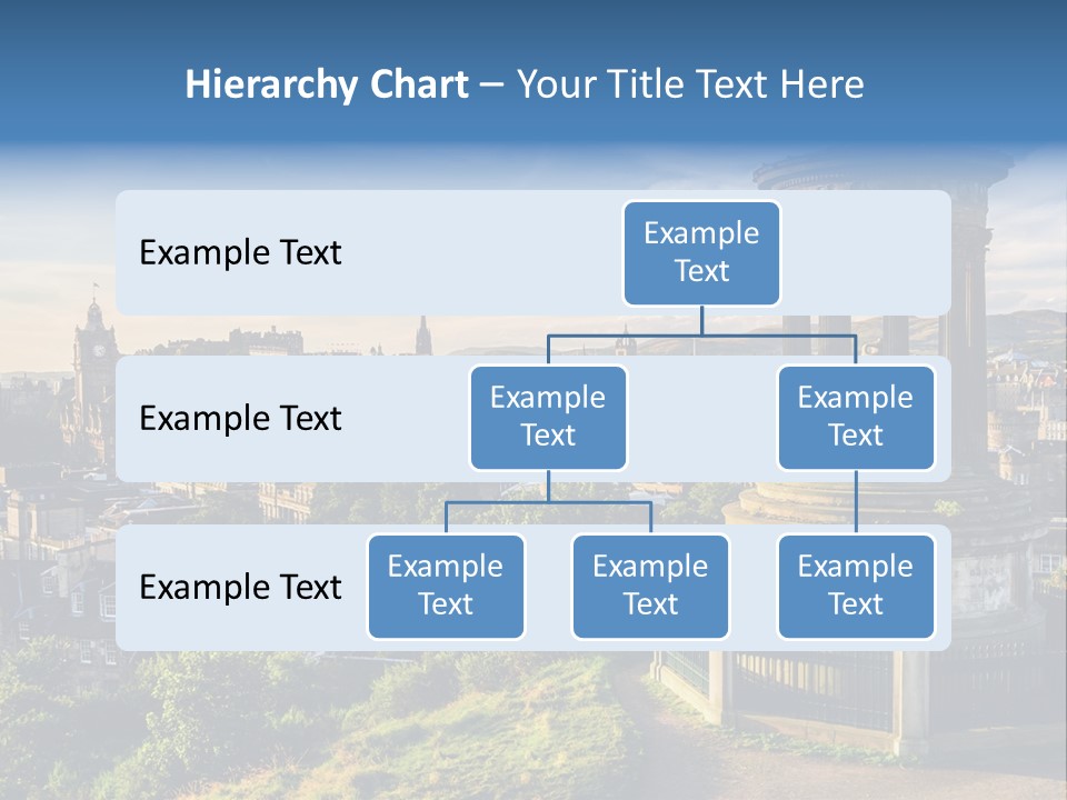 A View Of A City From A Hill PowerPoint Template