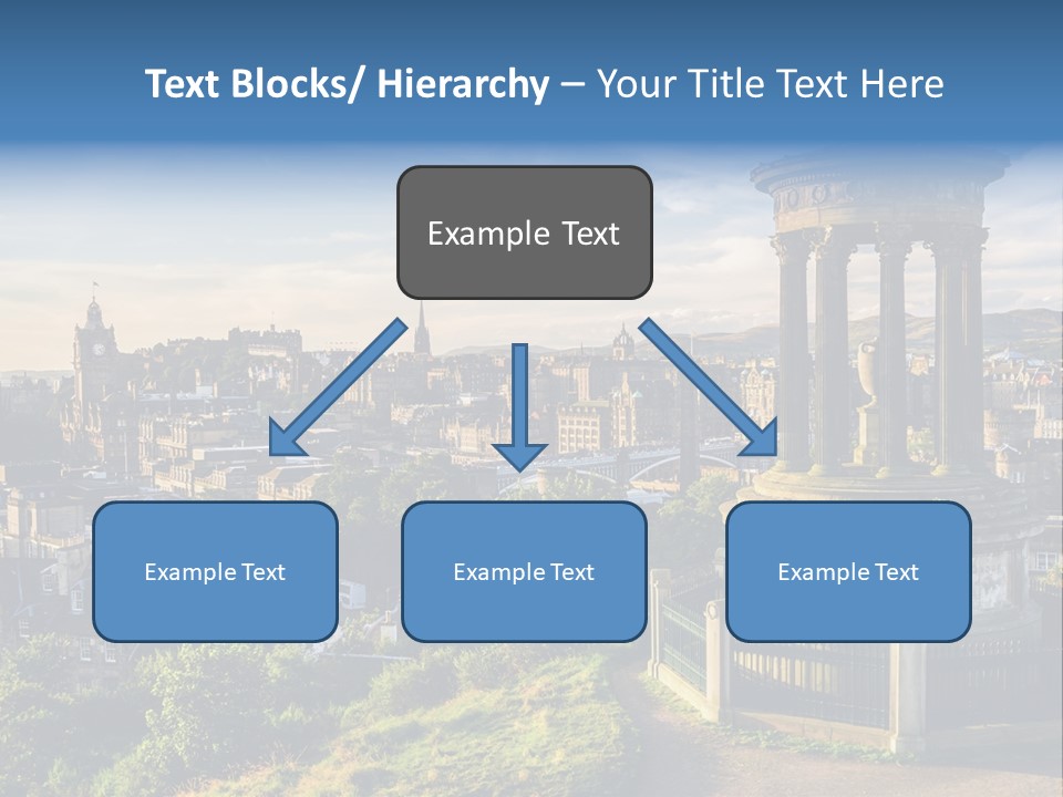 A View Of A City From A Hill PowerPoint Template