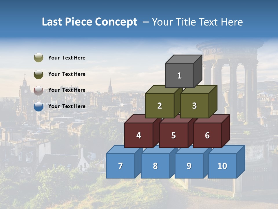 A View Of A City From A Hill PowerPoint Template