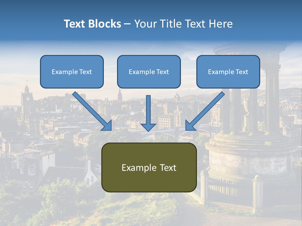 A View Of A City From A Hill PowerPoint Template