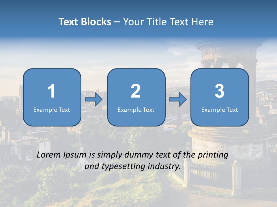 A View Of A City From A Hill PowerPoint Template