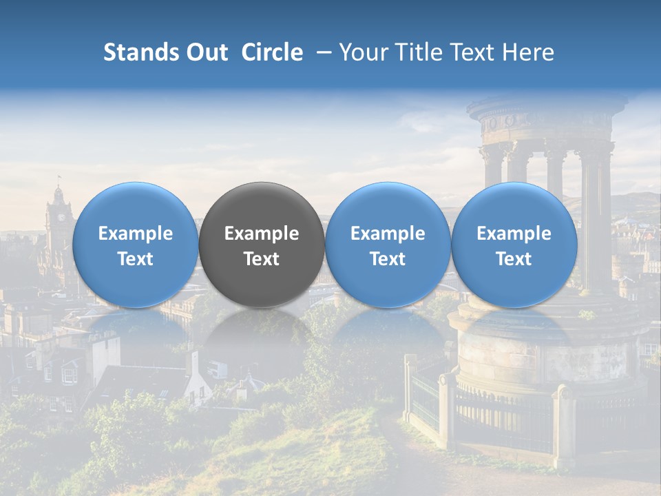 A View Of A City From A Hill PowerPoint Template