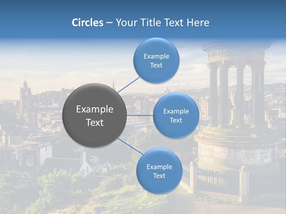 A View Of A City From A Hill PowerPoint Template