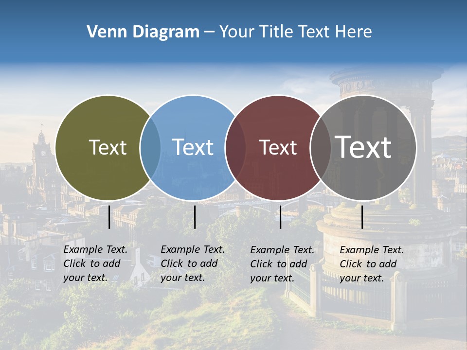 A View Of A City From A Hill PowerPoint Template