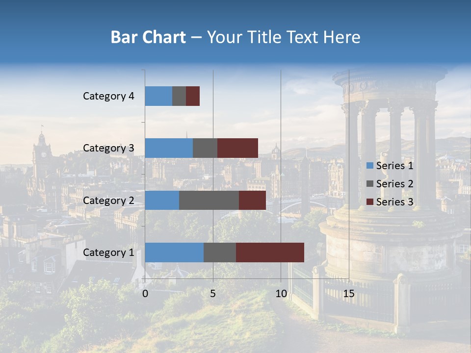 A View Of A City From A Hill PowerPoint Template