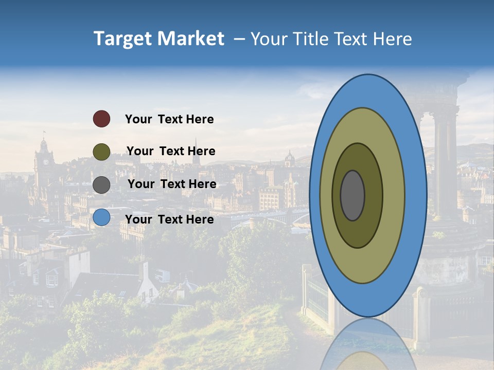 A View Of A City From A Hill PowerPoint Template