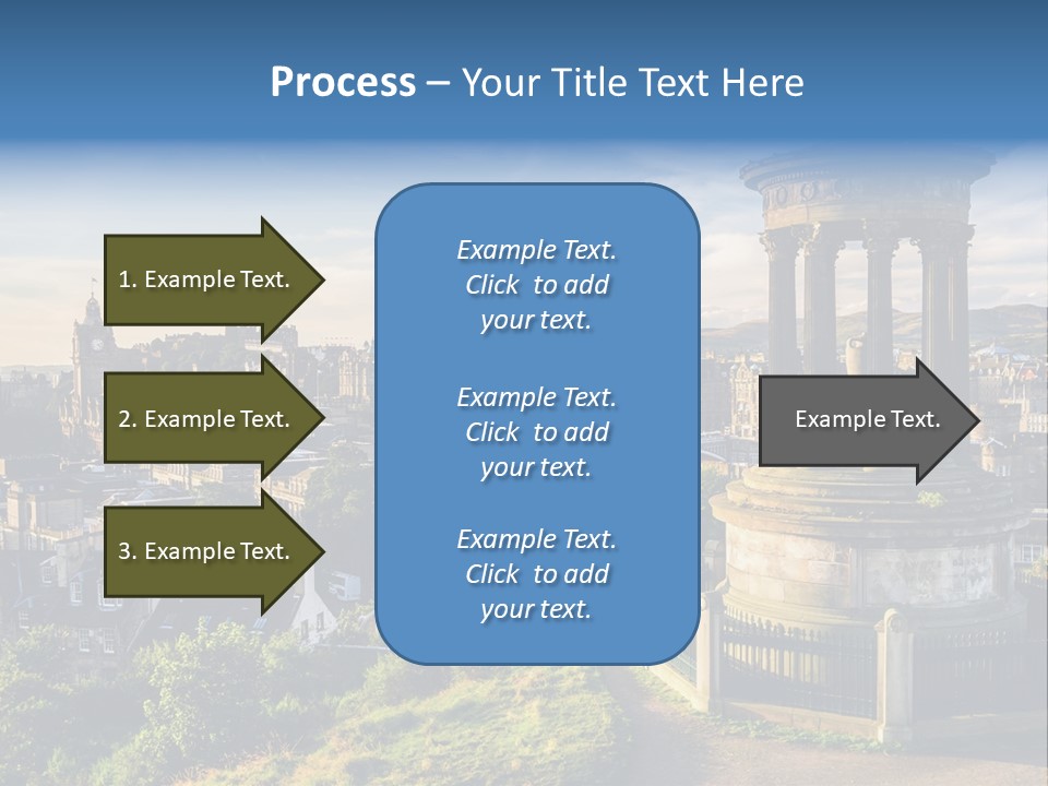 A View Of A City From A Hill PowerPoint Template