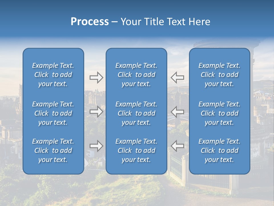 A View Of A City From A Hill PowerPoint Template