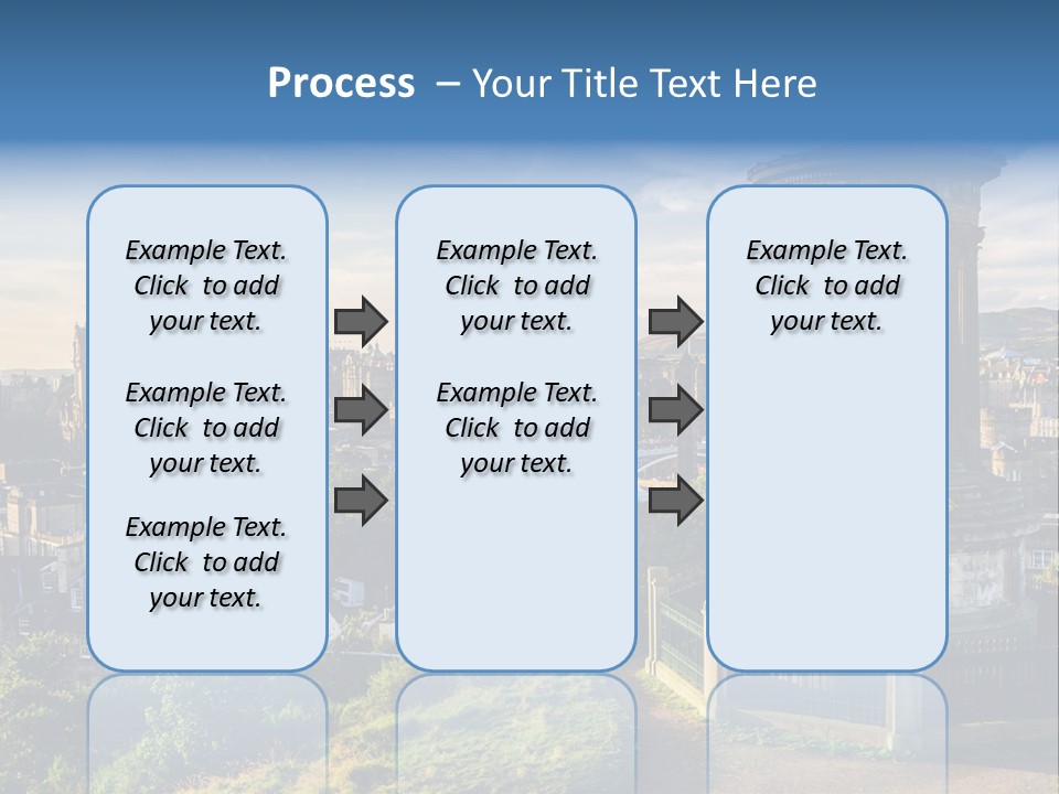 A View Of A City From A Hill PowerPoint Template