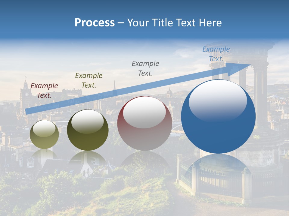 A View Of A City From A Hill PowerPoint Template