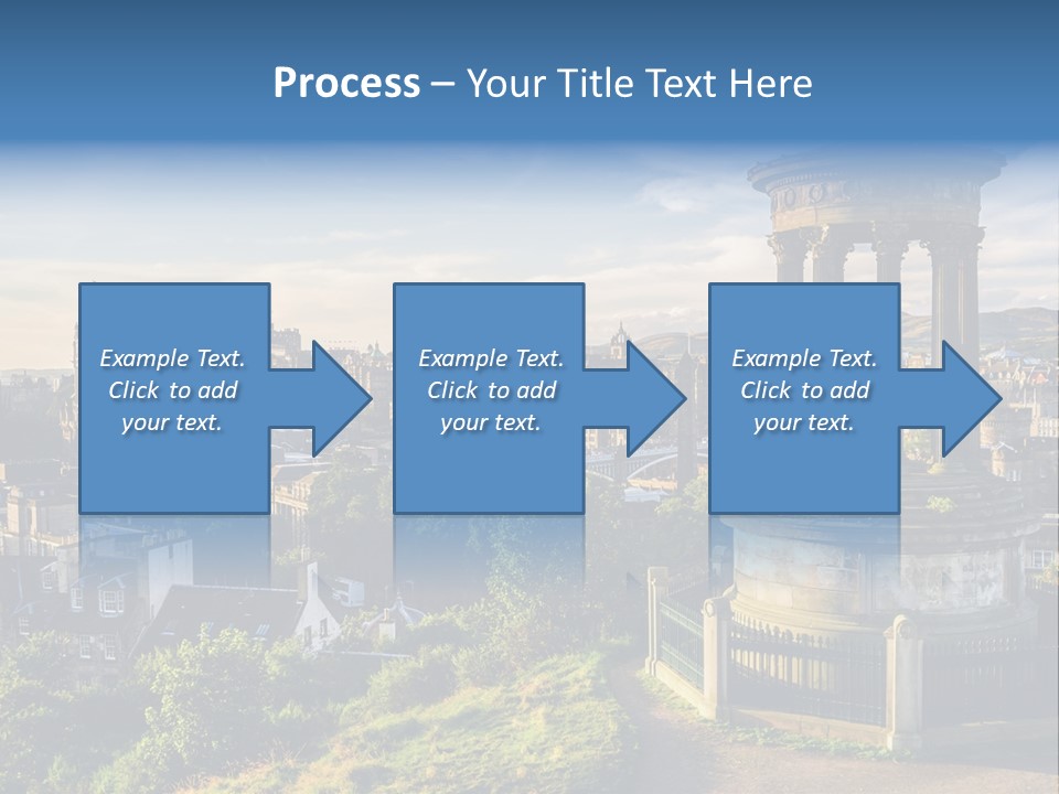 A View Of A City From A Hill PowerPoint Template