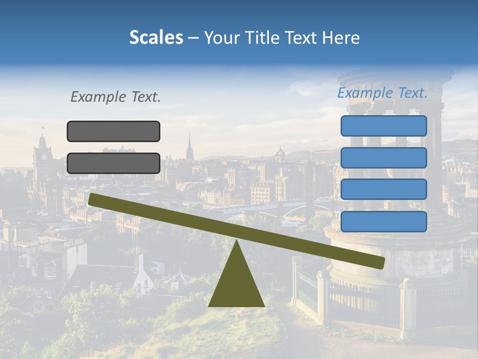 A View Of A City From A Hill PowerPoint Template