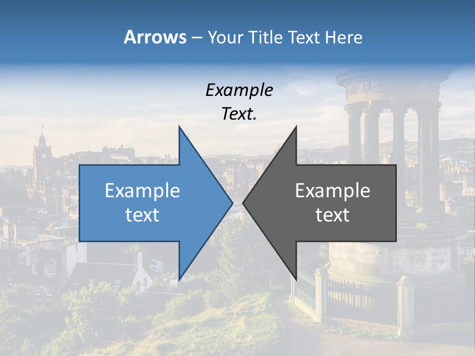 A View Of A City From A Hill PowerPoint Template