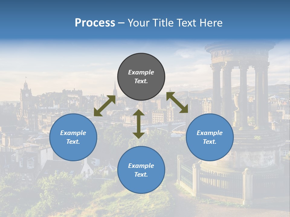 A View Of A City From A Hill PowerPoint Template