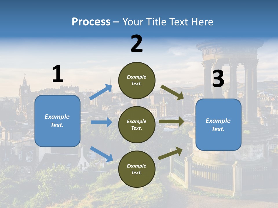 A View Of A City From A Hill PowerPoint Template