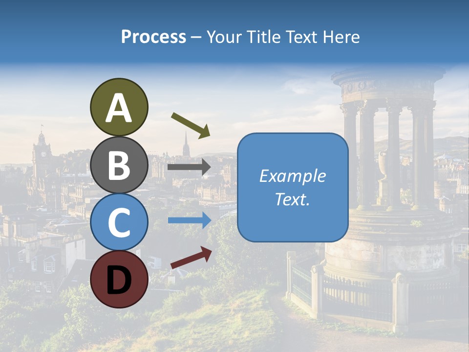 A View Of A City From A Hill PowerPoint Template